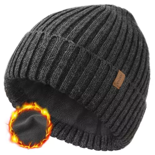 FURTALK Unisex Winter Beanie Grobstrick Mütze mit weiches Fleecefutter Warm Wintermütze für Herren und Damen