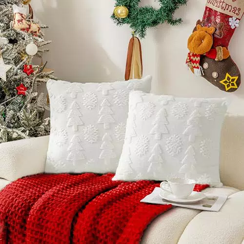 GADITIEK Weihnachtskissenbezug 45x45 cm - Dekorative Kissenhülle für die Couch