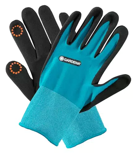 Gardena Pflanz- und Bodenhandschuhe mit Nitril-Oberfläche für Gartenarbeiten