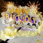 Happy Birthday Musikalische Pop-Up-Grußkarte mit LED-Kerze und Kuchen