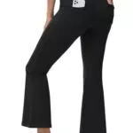 GEMZIX Damen Bootcut Yogahose High Waist mit Taschen für Sport und Alltag