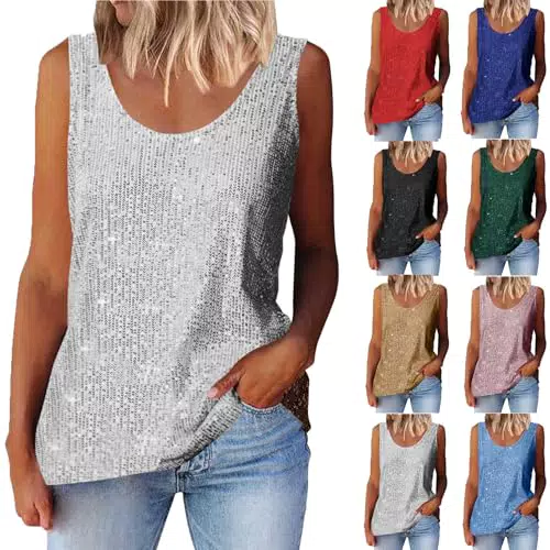 Glitzer Oberteile Damen – Festliche Pailletten Tops für besondere Anlässe