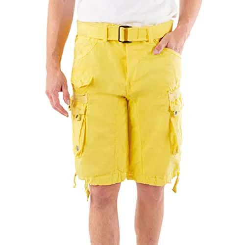 Geographical Norway Herren Cargo Shorts Panoramique mit Gürtel
