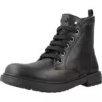 Geox J Eclair Girl Ankle Boot, Black/Gun