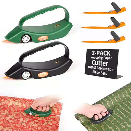 Schneider Geschenkpapier Cutter mit austauschbaren Klingen für Feste