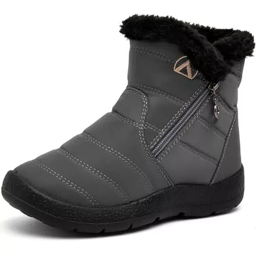 GOGOUP Kinder Schneestiefel Wasserdicht Warm Gefüttert Rutschfest für Outdoor