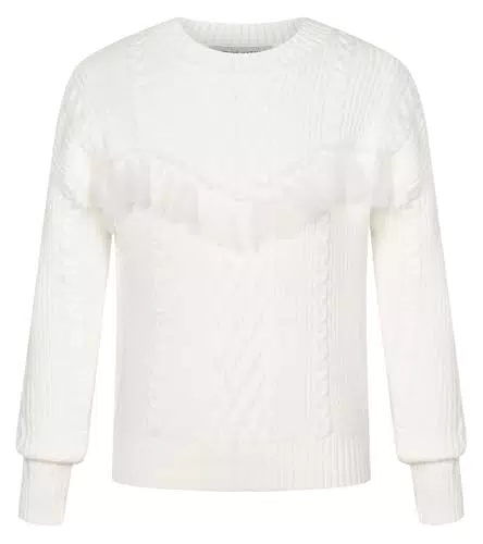 GRACE KARIN Kinder Strickpullover Langarm Rundhals Sweatshirt Herbst Winter
