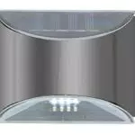 Grundig Solarlampe für Außen - Wandlampe mit LED und Ein-/Ausschalter aus Edelstahl