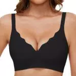 GXOULRRA V Ausschnitt BH Damen ohne Bügel - Softschalen Bustier mit Verlängerung