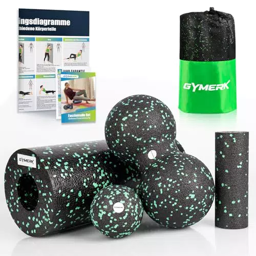 Gymerk Faszienroller Set für Rücken, Wirbelsäule und Bein Dehnungen