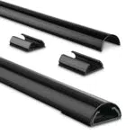 Hama Kabelkanal aus Aluminium für bis zu 5 Kabel, halbrunde Metallabdeckung