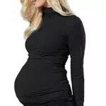 HAPPY MAMA Umstands- und Stillpullover mit Rollkragen für Damen