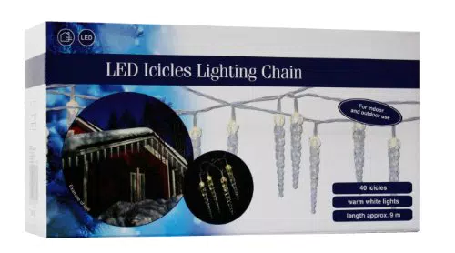 Haushalt International LED Eiszapfen Lichterkette - Lichtervorhang Innen & Außen