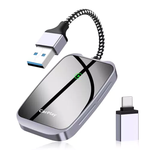 HENLSON Wireless Carplay Adapter für iOS, Drahtloses Carplay Dongle für Autos 2015+