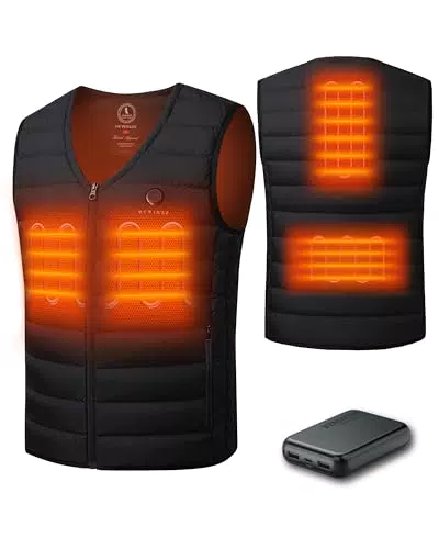 HEWINZE Beheizbare Weste Herren - Wärme Weste mit Akku 5V für Jagd und Freizeit