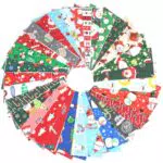 HO2NLE Weihnachtsstoffe Baumwollstoffe 25 x 25 cm für DIY und Patchwork