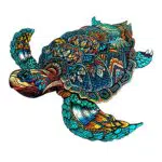 CadeauJoie Holzpuzzle für Erwachsene – Einzigartige Schildkröte in Geschenkbox