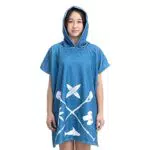 HOMELEVEL Badeponcho für Kinder - Handtuch Poncho mit Fußball Print und Kapuze