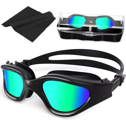 HotSrace Schwimmbrille polarisiert, anti-nebel, UV-Schutz, verstellbar für Erwachsene