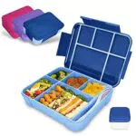Brotdose Kinder mit Fächern - Auslaufsichere Bento Lunchbox für Kindergarten & Schule