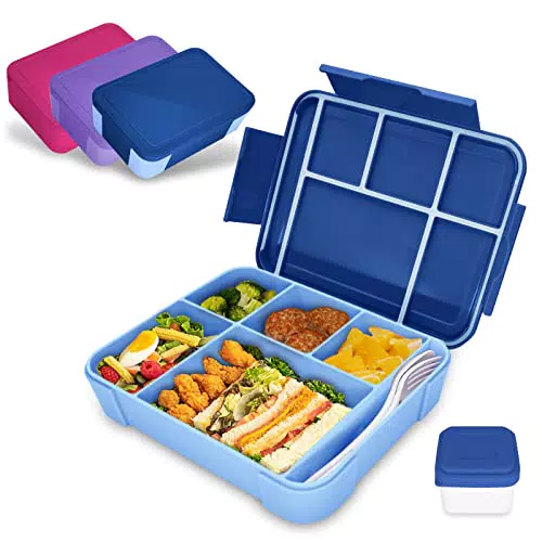 Brotdose Kinder mit Fächern - Auslaufsichere Bento Lunchbox für Kindergarten & Schule