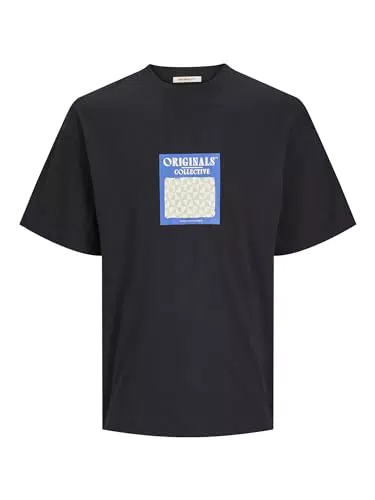JACK & JONES Herren T-Shirt mit Rundhalsausschnitt und Druckdesign
