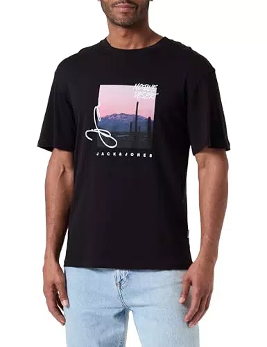JACK&JONES JORARUBA Photo Tee SS Crew T-Shirt für Herren