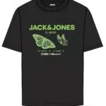JACK&JONES JUNIOR JCOTEXT Baumwoll T-Shirt für Jungen mit Rundhalsausschnitt