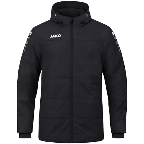 JAKO Herren Coachjacke mit Kapuze - Schwarz
