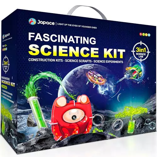 Japace DIY Motorisierte Baukästen für Kinder – STEM Spielzeug für Jungen und Mädchen
