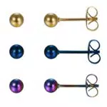 JewelryWe Edelstahl Ohrstecker Kugel für Damen und Herren