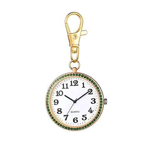 JewelryWe Karabineruhr Taschenuhr mit Karabiner für Ärzte und Sanitäter