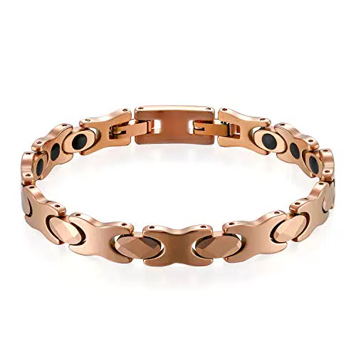 JewelryWe Magnet Therapie Kugel Armband Wolframcarbid Damen Charm