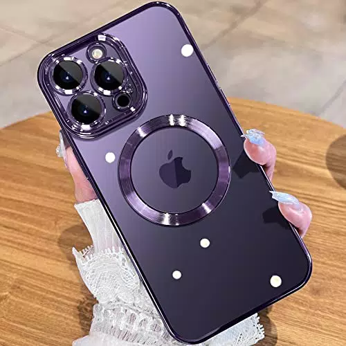 JUESHITUO EinheitsSchutz Hülle für iPhone 14 Pro Max mit Kameraschutz und MagSafe