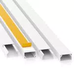 Kabelkanal Selbstklebend Pro mit Schaumklebeband - Kabelschacht 10m 20x10mm
