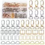 KAMAIKA D-Ringe Set für Taschen, Gurte und Rucksäcke – Halbringe und Schnallen