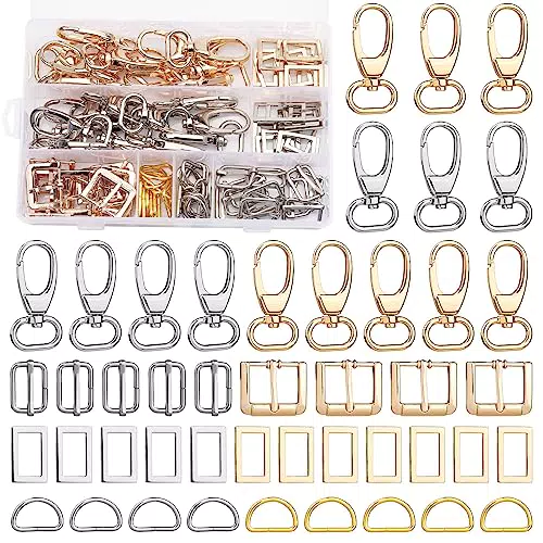 KAMAIKA D-Ringe Set für Taschen, Gurte und Rucksäcke – Halbringe und Schnallen