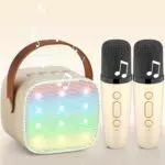 Wowstar Karaoke Maschine mit Bluetooth, Mikrofonen und Stimmeffekten für Kinder und Erwachsene