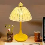 KBIBCK LED Tischlampe Pilz, kabellos und dimmbar mit 3 Helligkeitsmodi