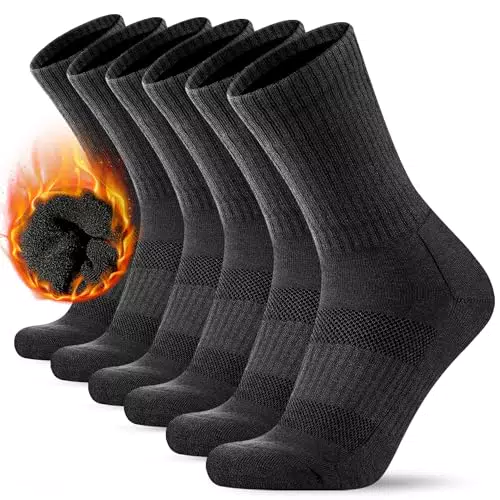 KEECOW Merino Wolle Wandersocken für Herren und Damen – Thermo Fleece Socken