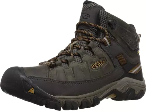 KEEN Herren Targhee 3 Mid Waterproof Wanderstiefel, Black Olive Golden Brown
