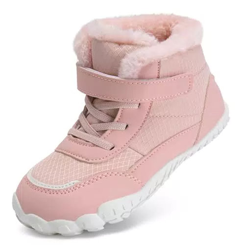 Barfußschuhe Kinder Winterstiefel für Jungen und Mädchen, gefüttert und rutschfest