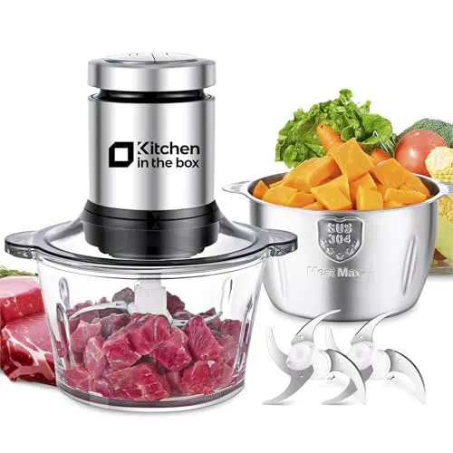 Kitchen in the Box Elektrischer Zerkleinerer 400W für Fleisch, Gemüse und Obst