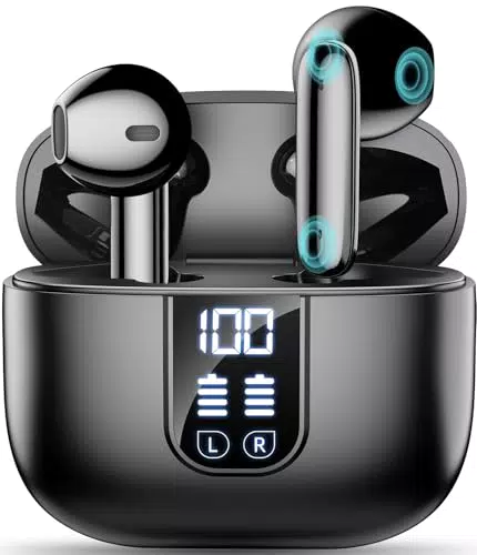 Kopfhörer Kabellos Bluetooth 5.4 mit ENC Noise Cancelling und 35 Std. Spielzeit
