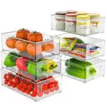 Kühlschrank Organizer Set – Praktische Küchen Organizer für Schrank und Gefrierschrank