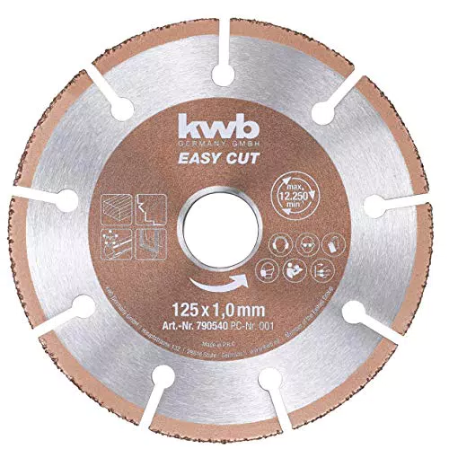 kwb Easy-Cut Hartmetall Trennscheibe 125 mm für verschiedene Materialien