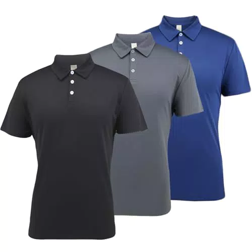 LANBAOSI Poloshirt Herren Kurzarm Schnelltrocknend Atmungsaktiv für Sport und Freizeit