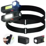 Lanlelin Mini LED Stirnlampe, USB wiederaufladbare Kopflampe für Camping und Notfälle