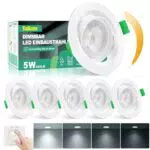 LED Einbaustrahler Dimmbar 5W 450LM IP44 für Badezimmer und Küche
