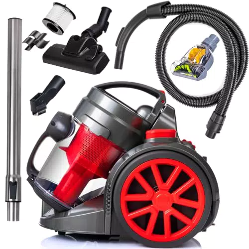 LEHMANN LHOCV-7018 Zyklon Staubsauger beutellos mit HEPA-Filter und 4000 Watt